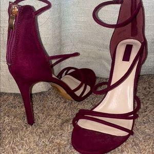 Strappy Maroon Heels